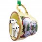 HTCD02 Dalmatian Snowman Holiday Tea Cup Ornament