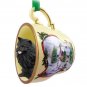 HTCD03B Pomeranian, Black  Snowman Holiday Tea Cup Ornament
