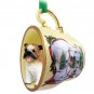 HTCD05A Bulldog Snowman Holiday Tea Cup Ornament