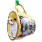 HTCD05C Bulldog, White Snowman Holiday Tea Cup Ornament