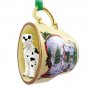 HTCD100C Great Dane, Harlequin, Uncropped Snowman Holiday Tea Cup Ornament