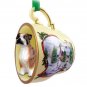 HTCD102C Boxer, Brindle, Uncropped Snowman Holiday Tea Cup Ornament