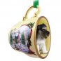 HTCD103B Schnauzer, Gray, Uncropped Snowman Holiday Tea Cup Ornament