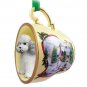 HTCD104B Poodle, Gray, Sport cut Snowman Holiday Tea Cup Ornament