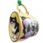 HTCD108 Alaskan Malamute Snowman Holiday Tea Cup Ornament