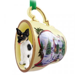 HTCD109 Rat Terrier  Snowman Holiday Tea Cup Ornament