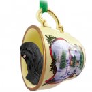 HTCD10D Lhasa Apso, Black Snowman Holiday Tea Cup Ornament