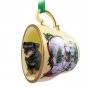 HTCD11 Rottweiler  Snowman Holiday Tea Cup Ornament