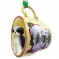 HTCD128D Shih Tzu, Black & White, Sport cut Snowman Holiday Tea Cup Ornament