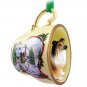 HTCD23A Collie, Sable Snowman Holiday Tea Cup Ornament