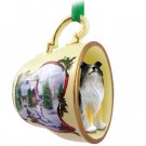 HTCD23B Collie, Tricolor Snowman Holiday Tea Cup Ornament