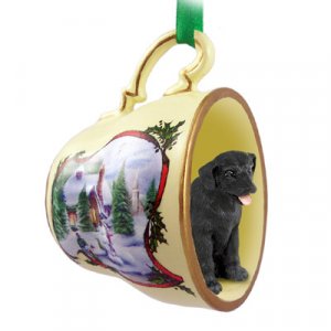 HTCD24A Labrador Retriever, Black Snowman Holiday Tea Cup Ornament