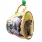 HTCD24C Labrador Retriever, Chocolate Snowman Holiday Tea Cup Ornament
