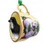 HTCD28A Afghan Black & White Snowman Holiday Tea Cup Ornament