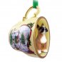 HTCD33A Boxer Snowman Holiday Tea Cup Ornament