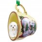 HTCD35 Old English Sheepdog Snowman Holiday Tea Cup Ornament