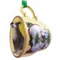 HTCD54B Greyhound, Gray Snowman Holiday Tea Cup Ornament