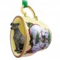 HTCD54C Greyhound, Brindle Snowman Holiday Tea Cup Ornament