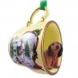 HTCD60A Dachshund, Longhaired, Red Snowman Holiday Tea Cup Ornament