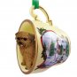 HTCD64 Norfolk Terrier Snowman Holiday Tea Cup Ornament