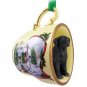 HTCD85 Flat Coated Retriever Snowman Holiday Tea Cup Ornament