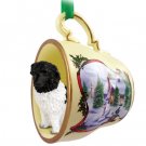 HTCD86 Landseer  Snowman Holiday Tea Cup Ornament