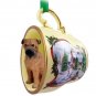 HTCD88 Bull Mastiff Snowman Holiday Tea Cup Ornament