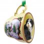 HTCD95 Bearded Collie Snowman Holiday Tea Cup Ornament