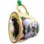 HTCD99F Australian Shepherd Tricolor, Docked Snowman Holiday Tea Cup Ornament