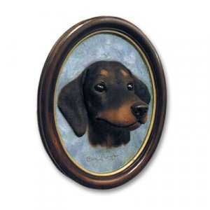 P19B Dachshund, Black Portrait