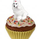 PC01A Poodle, White Pupcake Trinket Box
