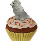 PC01B Poodle, Gray Pupcake Trinket Box