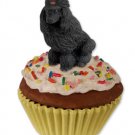 PC01D Poodle, Black Pupcake Trinket Box