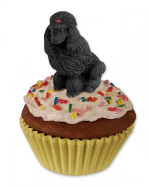 PC01D Poodle, Black Pupcake Trinket Box