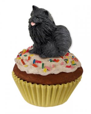 PC03B Pomeranian, Black  Pupcake Trinket Box