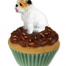 PC05C Bulldog, White Pupcake Trinket Box