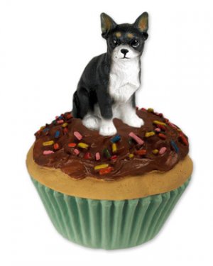PC06A Chihuahua, Black & White Pupcake Trinket Box