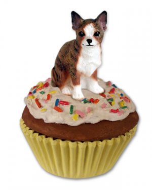 PC06C Chihuahua, Brindle & White Pupcake Trinket Box