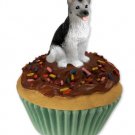 PC08B German Shepherd, Silver & Black Pupcake Trinket Box