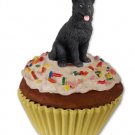 PC08D German Shepherd, Black Pupcake Trinket Box