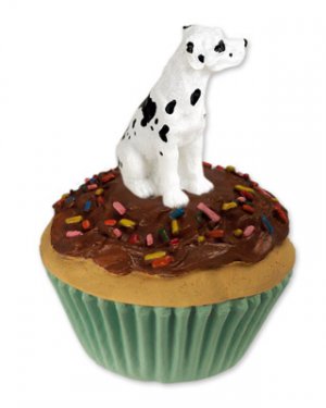 PC100C Great Dane, Harlequin, Uncropped Pupcake Trinket Box
