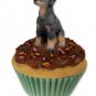 PC101A Doberman, Black, Uncropped Pupcake Trinket Box