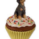 PC101B Doberman, Red, Uncropped Pupcake Trinket Box