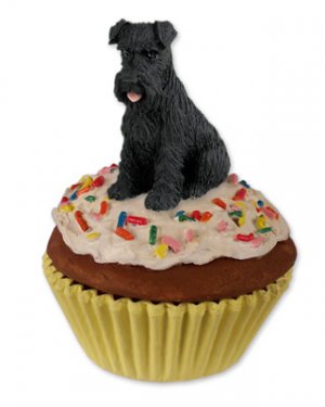 PC103A Schnauzer, Black, Uncropped Pupcake Trinket Box