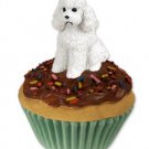 PC104A Poodle, White, Sport cut Pupcake Trinket Box