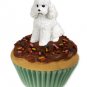 PC104A Poodle, White, Sport cut Pupcake Trinket Box