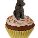 PC104E Poodle, Chocolate, Sport cut Pupcake Trinket Box