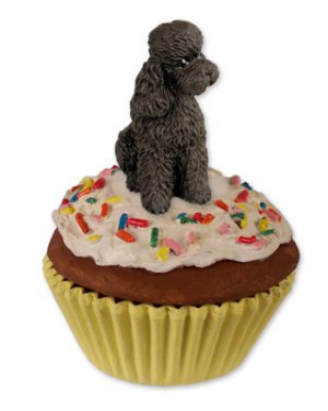 PC104E Poodle, Chocolate, Sport cut Pupcake Trinket Box