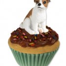 PC105A Jack Russell Terrier, Brown & White, Smooth Coat Pupcake Trinket Box