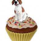 PC106A Pointer, Brown & White Pupcake Trinket Box
